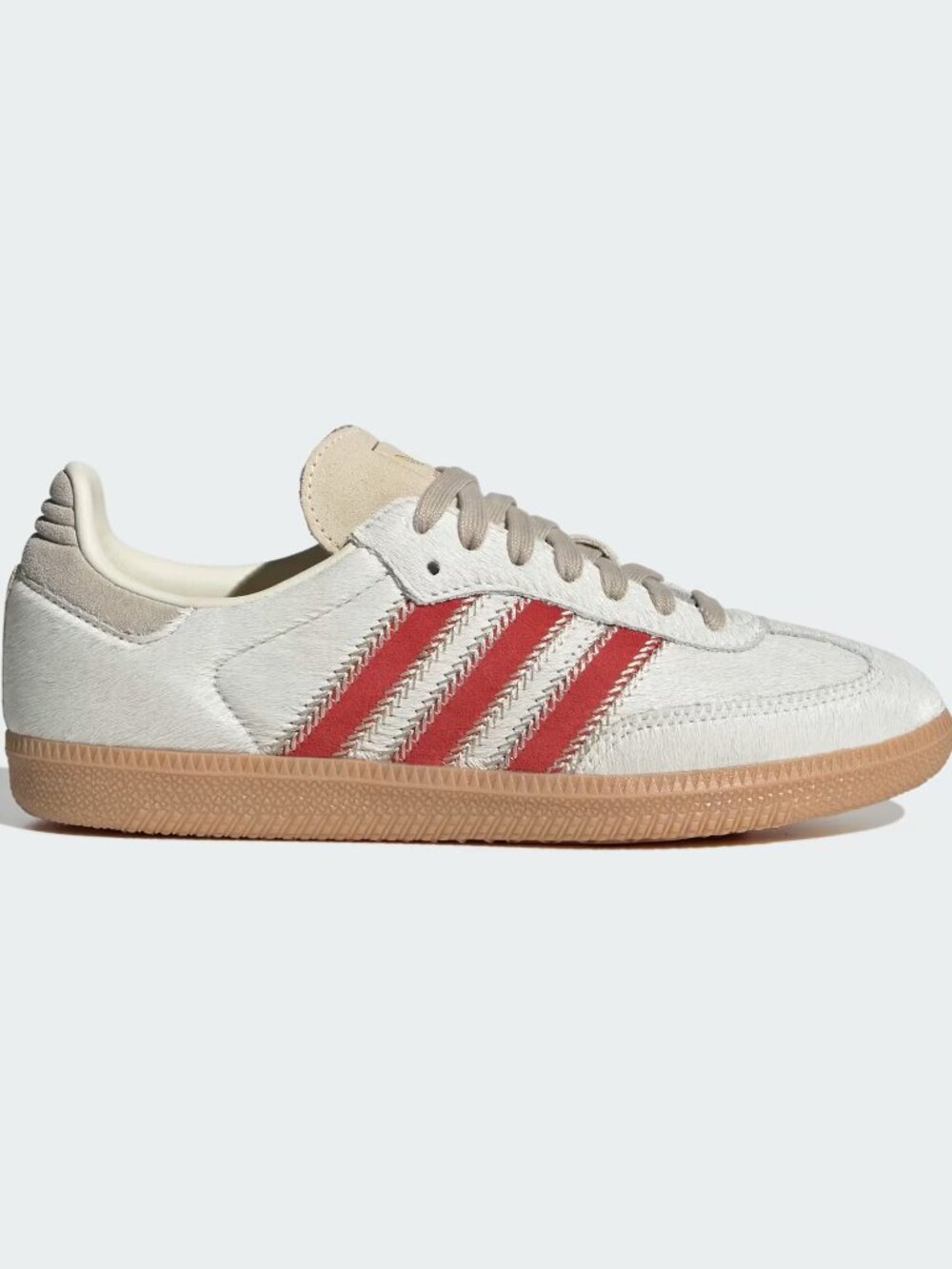 Adidas Women's Pony Hair Beige Better Scarlet Samba OG SHOES Size 11 us JS3935